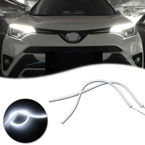 Gtinthebox Pure Illuminating White Headlight LED Daytime Lights DRL Strip Tube Retrofit LED Assembly For 2016-2022 Toyota RAV4 ► Photo 1/6