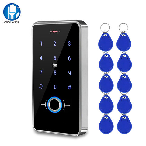 IP68 Waterproof Fingerprint Access Control System Biometrics Outdoor RFID Keypad Reader Touch Panel Wiegand26 13.56MHz for Home ► Photo 1/6
