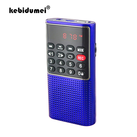 kebidumei Handheld Mini Portable Radio Digital FM USB TF MP3 Player Speaker Rechargeable Outdoor Small Speaker ► Photo 1/6