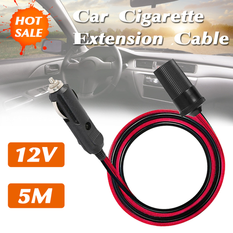 5M 12V/3A Car Extension Cable for Cigarette Lighter Extension Cable Car DC Power Plug Male and Female Socket Adapter ► Photo 1/6