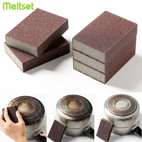 Sponge Magic Eraser Carborundum Removing Rust Cleaning Brush Descaling Emery Clean Rub for Cooktop Pot Kitchen Tools Gadgets ► Photo 1/6