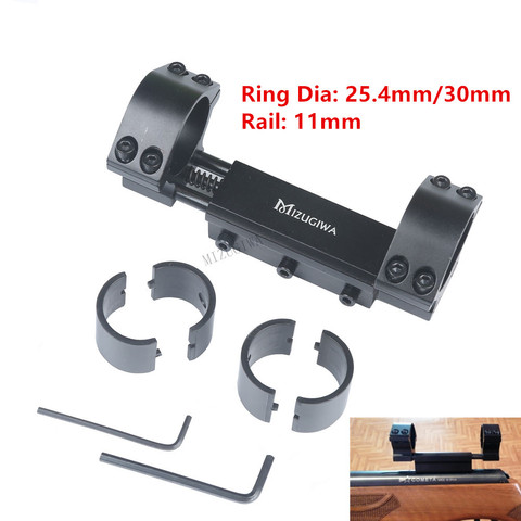 One Piece Flat Top Dual Rings 25.4mm/30mm w/Stop Pin Adapter 11mm/20mm Rail Picatiiny Dovetail Weaver Airgun Rifle no logo ► Photo 1/6