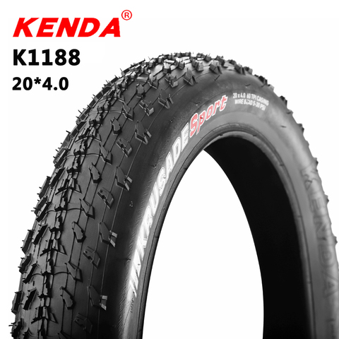 KENDA bicycle ATV tyre beach bike tire 20*4.0 city fat tyres snow bike tires 60TPI ultralight 1060g wire bead ► Photo 1/6