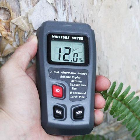 0-99.9% Two Pins Digital Wood Moisture Meter Handheld Large LCD Display Wood Timber Moisture Humidity Meter Tester Detector ► Photo 1/6