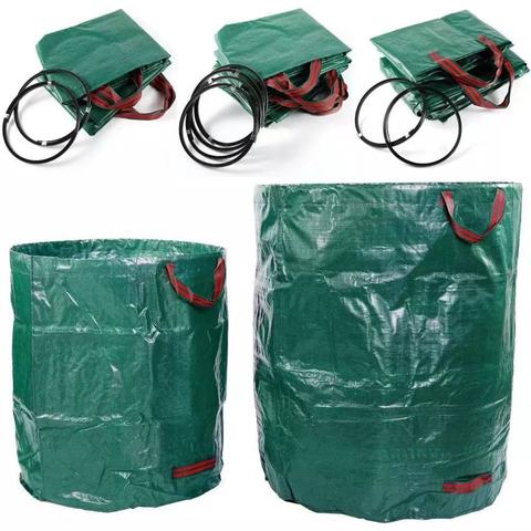 120\-500L Large Capacity Garden Bag Reusable Leaf Sack Trash Can