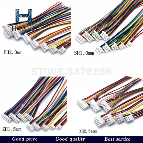 10PCS 1.0 1.25 1.5 2.0 2.54 SH/JST/ZH/PH/XH 1.0MM 1.25MM 1.5MM 2.0MM 2.54MM female plug connector with wire 2/3/4/5/6/7/8/10Pin ► Photo 1/1