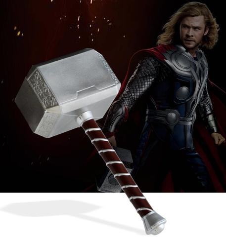 Cosplay Thor's Hammer 1:1 44cmThor Thunder Hammer Figure Weapons Model Movie Role Playing Safety PU Material Toy Kid Gift ► Photo 1/5