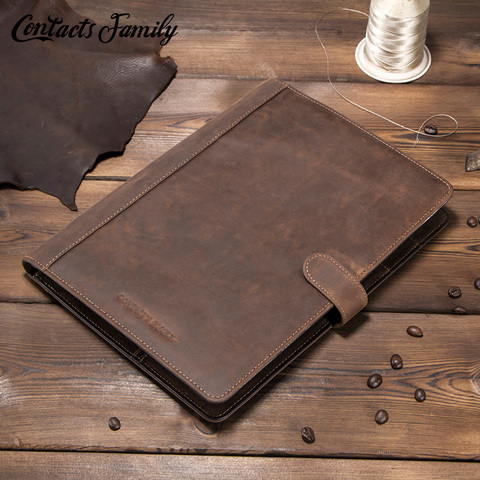 genuine cowhide leather Multifunction vintage ipad Sleeve Pouch for ipad pro 11 inch 2022 retro ipad case luxury Tablets estuche ► Photo 1/6