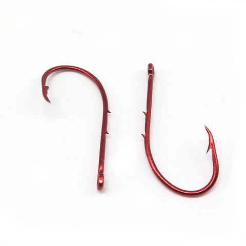 Minfishing 100 pcs High Carbon Steel Fishing Hook Double Barb Red Covering Fishhook Baitholder Hook Carp Fishing ► Photo 1/4