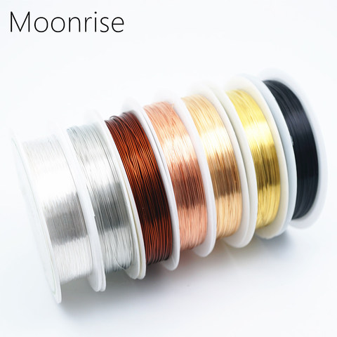Colorfast Copper Wire For Bracelet Necklace Jewelry DIY Accessories 0.2/0.25/0.3/0.5/0.6/1.0mm Craft Beading Wire HK018 ► Photo 1/6