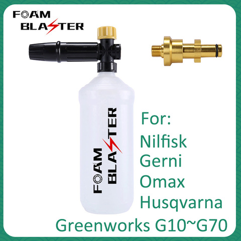 Pressure Washer Snow Foam Lance Nozzle Car Clean Foam Washer Foam Generator Soap Gun For Nilfisk Gerni Omax Greenworks Husqvarna ► Photo 1/6