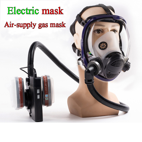 New electric blower breathing mask small volume High power Universal multiple filters Protective mask Painted gas mask ► Photo 1/5