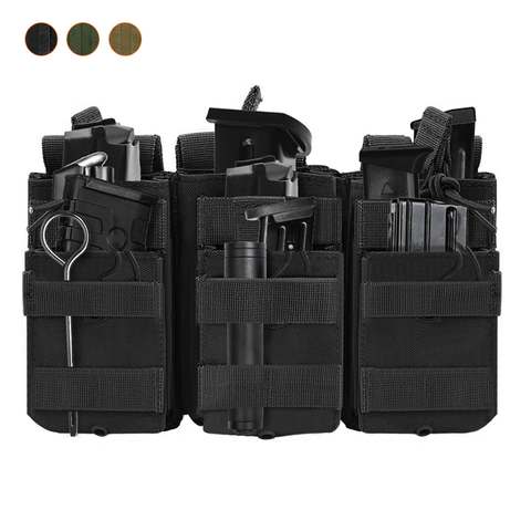 Tactical Molle Magazine Pouch Double-Layer Triple Mag Bag Universal Cartridge Pouch Hunting Paintball Equipment Accessories ► Photo 1/6