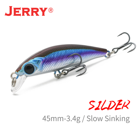 Jerry Silder Ultralight Spinning Fishing Lures Micro Minnow Lure Hard Bait Slow Sinking Jerkbait Crankbait Trout Bass Lures 45mm ► Photo 1/6