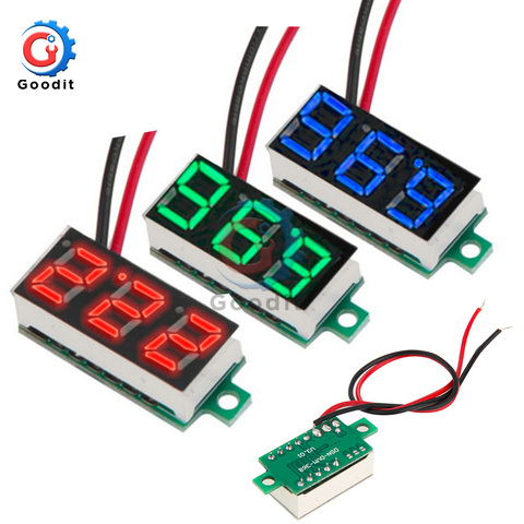 Mini Digital Voltmeter Voltage Tester Meter 0.36'' DC 4V-32V LED Screen Electronic Parts Accessories Digital Voltmeter 12V 24V ► Photo 1/6