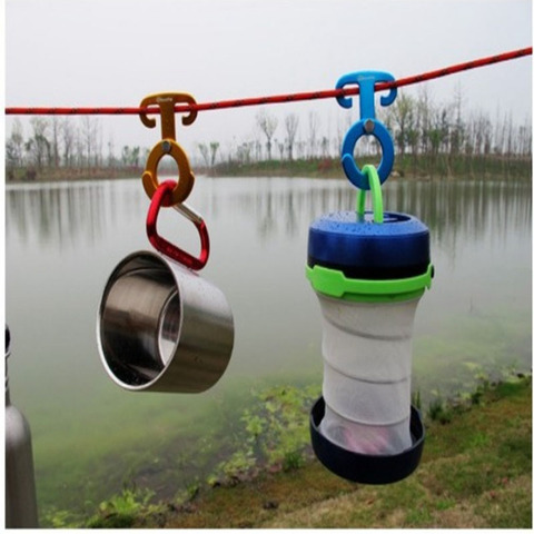 1Pcs Outdoor Camping Aluminum Rope Hanger O type Paracord Rope Buckle Travel Kit Survival Buckle Circular automatic buckle ► Photo 1/6