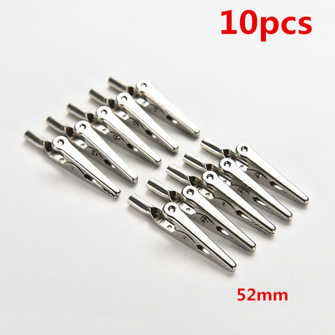 10Pcs/Lot Test Clips Stainless Steel Alligator Crocodile Cable Lead Screw Fixing Use In Stereo Applications 52MM 48MM 45MM 28MM ► Photo 1/6