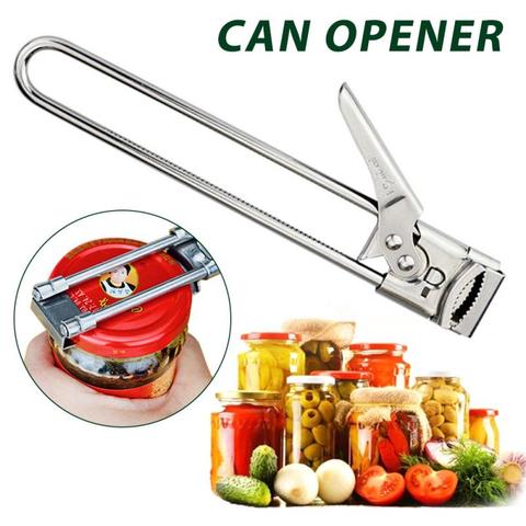 Adjustable Multifunctional Stainless Steel Can Opener Beer Bottle Opener Manual Jar Lid Opener Gripper Kitchen Accessories Tools ► Photo 1/6