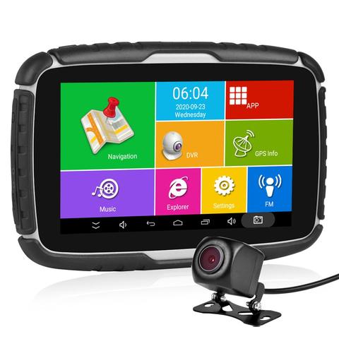 Fodsports 5.0 Motorcycle Android 6.0 GPS Navigation 720P Video Recorder Waterproof Bluetooth GPS Navigator Car Motorbike Cam DVR ► Photo 1/6