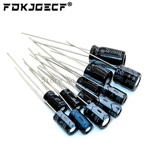 120pcs 1set of 120pcs 12 values 0.22UF-470UF Aluminum electrolytic capacitor assortment kit set pack ► Photo 1/1