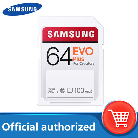 SAMSUNG EVO Plus SD Card 64GB Memory Card 100M/s MicroSD 32GB 128GB 256GB C10 UHS-I 4K and FHD Video Camera SDXC SDHC ► Photo 1/6