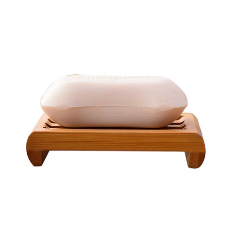Portable Creative Biodegradable Bamboo Soap Dish Holder Rack Tray Plate Natural Wood Bathroom Soap Box Simple Monden  D4 ► Photo 1/6