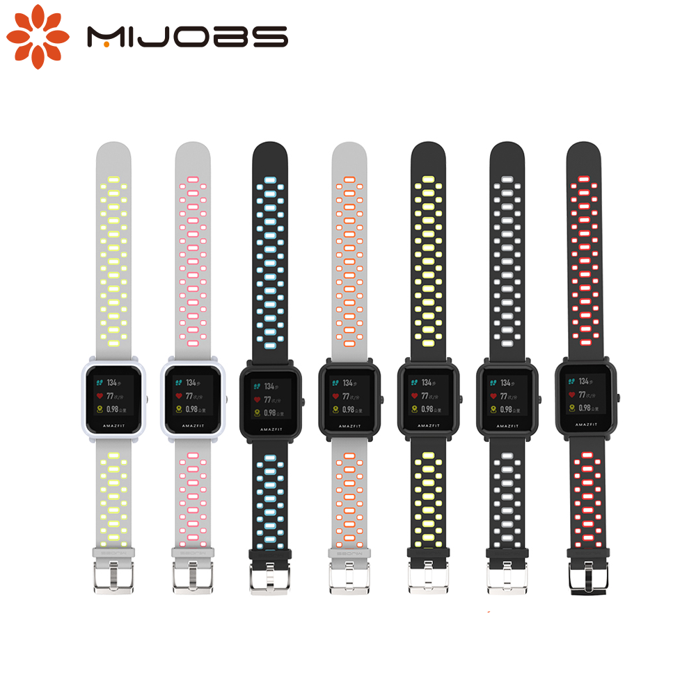 Mijobs mm Sport Amazfit Strap Silicone Wrist Strap For Xiaomi Huami Amazfit Bip Bit Pace Lite Youth Smartwatch Correa Strap Price History Review Aliexpress Seller Mijobs Future Store Alitools Io