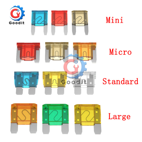 10pcs Mini Standard Micro Fuses 5A 7.5A 10A 15A 20A 25A 30A 35A 40A Amp Clip Assortment Auto Blade Type Fuse Set for Car Truck ► Photo 1/6