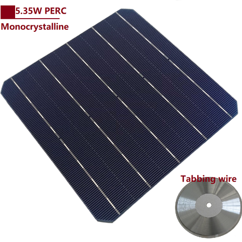 For DIY 250W 24V solar panel kits 50pcs High efficiency PERC monocrystalline solar cells +enough tabbing wire ► Photo 1/4