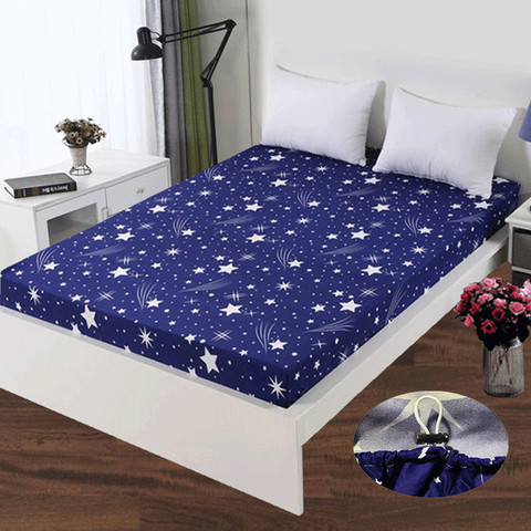 LAGMTA 1 pc 100% Polyester Sheet Mattress Cover Bed Sheet Printing Fitted Sheet Four Corners With Elastic ► Photo 1/6