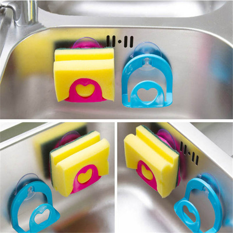 Suction Cup kitchen Sink Sponge Shelf Rack Holder Multi-functional Bathroom Shelf Towel Soap holder Kitchen Organizer cocina ► Photo 1/6