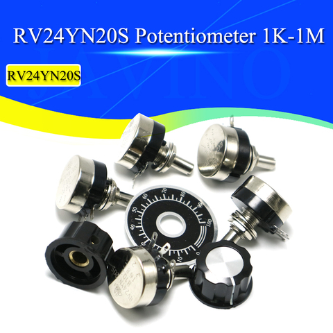 Speed control switch RV24YN20S Potentiometer 101 102 B103 104 105 201 202 203 204 5K 10K 100K 500K 200K 100ohm Knob switch ► Photo 1/6