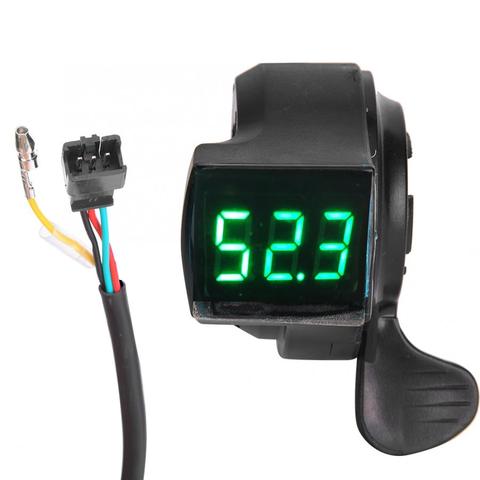 Finger Thumb Throttle E-Bike Switch LCD Digital Battery Voltage Display 12V to 99V Electric Bicycle Speed Control Thumb Throttle ► Photo 1/6