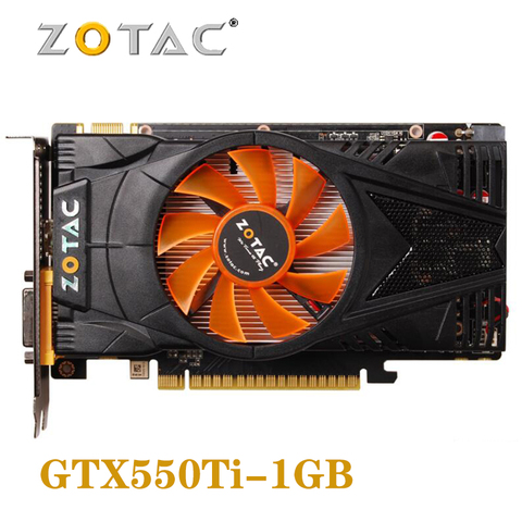 Used Original ZOTAC Video Card GeForce GTX 550 Ti 1GD5 GDDR5 Graphics Cards for nVIDIA GTX550Ti 1GD5 192Bit DVI VGA Map ► Photo 1/6