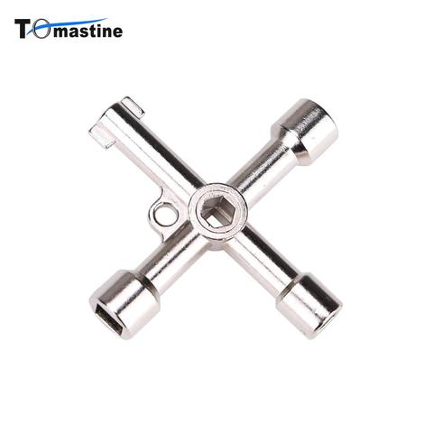 5 In 1 Cross Switch Key Wrench With Accessories Universal Square Triangle Train Electrical Cupboard Box Elevator Cabinet Alloy ► Photo 1/6