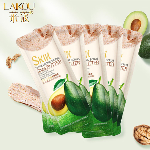 LAIKOU 5pcs Shea Butter Exfoliating Peeling Gel Facial Scrub Moisturizing Whitening Nourishing Repair Scrub Face Cream Skin Care ► Photo 1/6