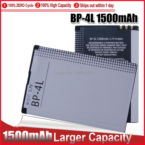 1-5PCS BP-4L Battery For Nokia E61i E63 E90 E95 E71 6650 6760 N97 N810 E72 E52 BP4L BP 4L Phone Recharge ► Photo 1/6