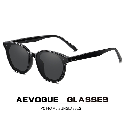 AEVOGUE New Women Retro Outdoor Polarized Sunglasses Transparent Korean Round Fashion Driving Sun Glasses Unisex UV400 AE0850 ► Photo 1/6