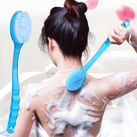 Long Handled Bath Shower Back Brush PET Body Scrubber PS Plastic Massager Skin Cleaning Tool ► Photo 1/6
