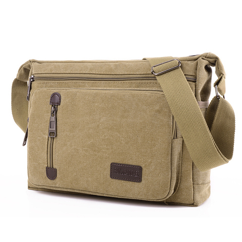 Casual Men Crossbody Shoulder Bag Men's Messenger Bags Canvas Male Travel Ipad Pack Classic Simple Style Handbag ► Photo 1/6