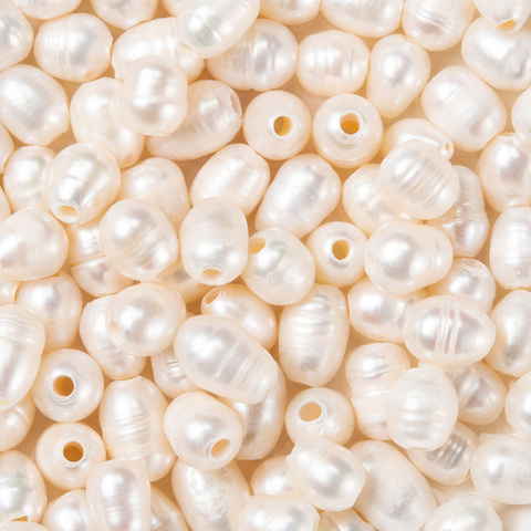 100pcs Natural Seashell Oval Pearl Beads for jewelry making bracelet necklace accessories 7~10x7~8mm, Hole: 1.8mm F60 ► Photo 1/6