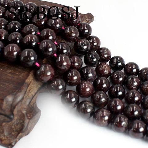 Free Shipping 6 7 8 9  10mm Clearance Wholesale Jewelry DIY Natural Stone Crackle Gems Red Garnet Beads ► Photo 1/6