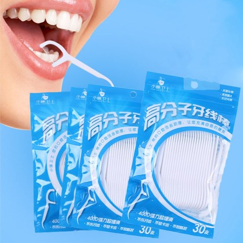 100Pcs Disposable Dental Floss Dental Cleaning Tooth Stick 7.5cm Floss Pick Interdental Brush Dental Flosser For Teeth Cleaning ► Photo 1/6