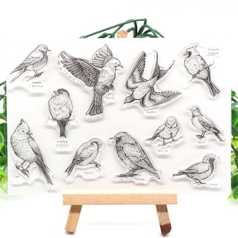 ZFPARTY  Birds Transparent Clear Silicone Stamps for DIY Scrapbooking/Card Making/Kids Crafts Fun Decoration ► Photo 1/1