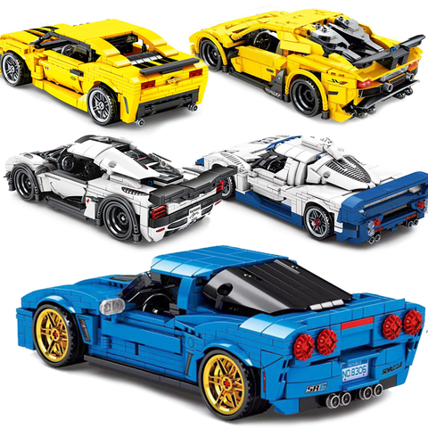 Speed Champions Technic Racer Muscle Car F1 Sets Building Model Blocks Bricks Moc Kits Kid Toy City Vehicle Traffic SuperRun ► Photo 1/6