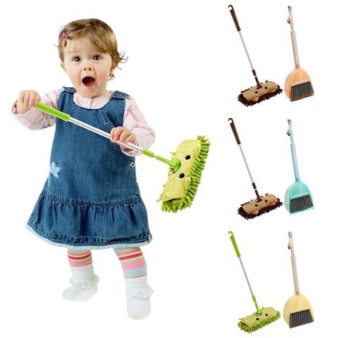 Kids housework Children Mop Broom Dustpan Set Baby Mini Sweeping House  Cleaning Toys Set extensible Tablet Drag Pretend Play Toy - Price history &  Review, AliExpress Seller - softmum edu Store