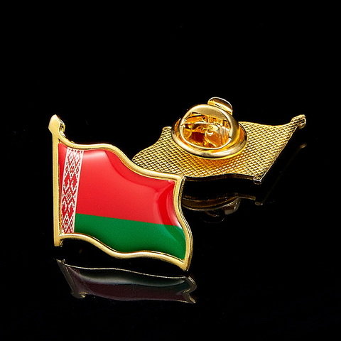 Republic of Belarus Waving Flag Lapel Pin Badges Brooch Patriotic Symbol Sign Pins ► Photo 1/6