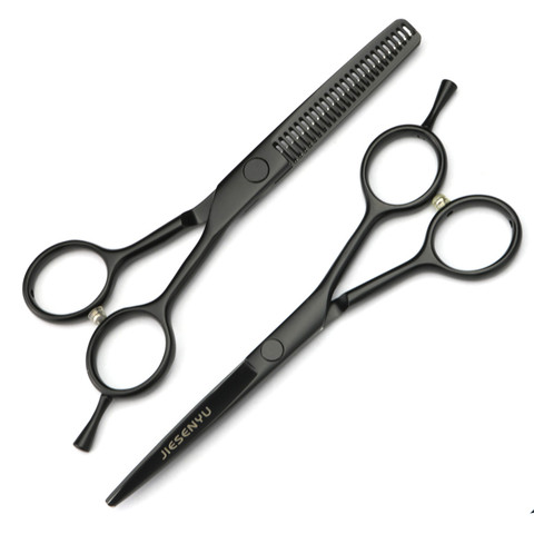 Japan 440c4 inch / 5 inch / 5.5 inch black hairdressing scissors hair barber Cutting scissors hairdressing professional scissors ► Photo 1/6