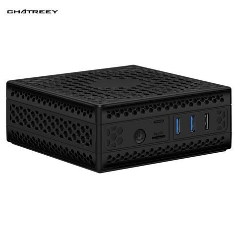 Chatreey AC1-Z Fanless mini pc intel J3455 J4125 Quad core windows 10 linux Dual HDMI  industrial computer HTPC ► Photo 1/6