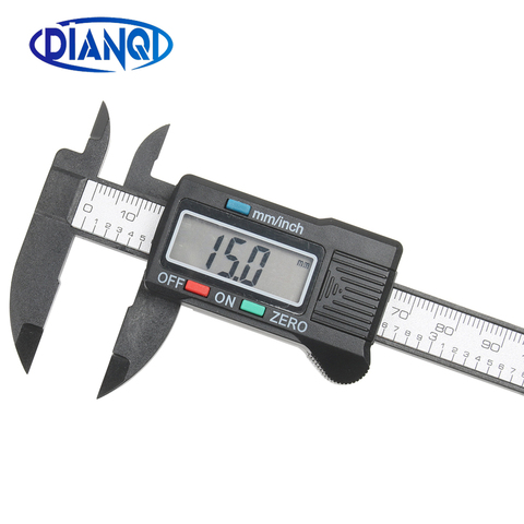 New arrival Digital Electronic Carbon Fiber Vernier Caliper Gauge Micrometer Measuring Tool 100MM Black plastic ► Photo 1/6